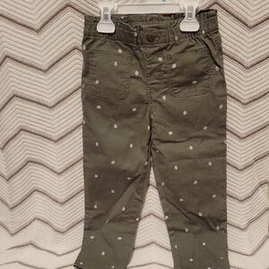 Oshkosh B'gosh Olive Green Kids Bottoms with Floral Pattern